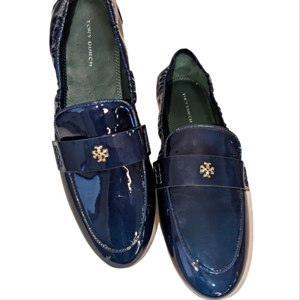 Tory Burch Navy Patent Ballet Flats...Size 6.5"